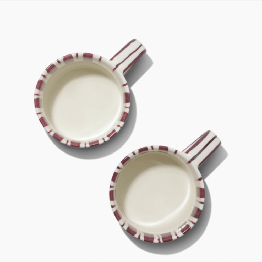 Noon & Moon Set of Mugs-Cherry Lacquer 8.6 FL OZ